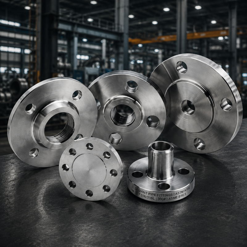 Industrial stainless steel flanges